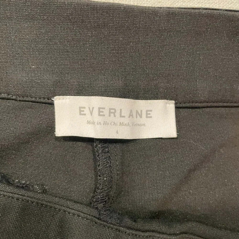 Everlane Black Slim Trouser Leggings with Side Zipper - Picture 5 of 11